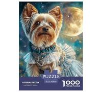 Yorkshire Terrier 1000 Pièces Cute Chien Puzzle pour Adultes Jeu Éducatif Défi Cadeau Unique Adultes Et Adolescents Dès 14 Ans 70x50cm/1000pcs