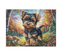 Yorkshire Terrier Ailes d Ange 500 Pièces Puzzle Créatif en Carton Anti-Déchirure Difficulté Moyenne Activité Manuelle Loisir Créatif Cadeau Fête des Mères Premium 500 PCS/52×38cm