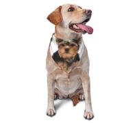 Yorkshire Terrier allongé sur Un Bandana Blanc pour Chien, Chat, Chiot, écharpe, Mouchoir Lavable pour Animaux de Compagnie