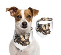 Yorkshire Terrier,Bandanas pour Chien, écharpe en Coton, Bavoirs réglables pour Animaux de Compagnie,S