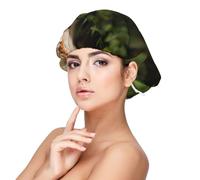 Yorkshire Terrier Bokeh Chiens mignons Mur,Bonnet de nuit en satin réglable en soie pour adulte, bonnet de nuit élastique pour femme