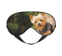Yorkshire Terrier Bokeh Chiens Mignons Mur Yorkie, Couvre-yeux complets bloquant la lumière, masque pour les yeux, bandeau doux pour les yeux de nuit