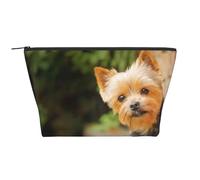 Yorkshire Terrier Bokeh Chiens Mignons Mur Yorkie, Trousse de Toilette Trousse de Maquillage Sac à cosmétiques Trousse de Toilette de Voyage Portable