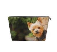 Yorkshire Terrier Bokeh Chiens Mignons Mur Yorkie, Trousse de Toilette Trousse de Maquillage Sac à cosmétiques Trousse de Toilette de Voyage Portable