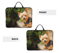 Yorkshire Terrier Bokeh Mur de Chiens Mignons,Housse pour Ordinateur Portable 14 Pouces, Sacoche pour Ordinateur Portable, Mallette avec poignée