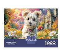 Yorkshire Terrier Carton Épais Puppy Town Sunny Puzzle Amants De Famille Puzzle D'entraînement du Cerveau Idée Cadeau pour Senior Jigsaw Enthusiastes 70x50cm/1000pcs