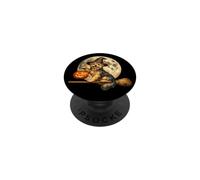 Yorkshire Terrier Chapeau de sorcière Yorkshire Terrier Jack O Lanterne Balai PopSockets PopGrip Adhésif