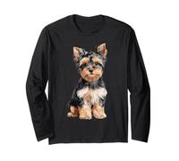 Yorkshire Terrier Chiot Croquis Dessin Art Amoureux des Chiens Manche Longue