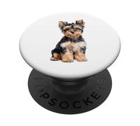 Yorkshire Terrier Chiot Croquis Dessin Art Amoureux des Chiens PopSockets PopGrip Adhésif