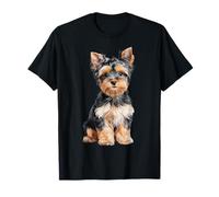 Yorkshire Terrier Chiot Croquis Dessin Art Amoureux des Chiens T-Shirt