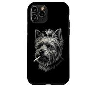 Yorkshire Terrier Cigarette Vintage Yorkshire Blague Meme Coque pour iPhone 11 Pro