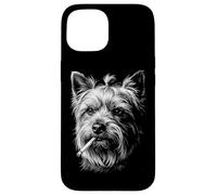 Yorkshire Terrier Cigarette Vintage Yorkshire Blague Meme Coque pour iPhone 15