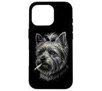 Yorkshire Terrier Cigarette Vintage Yorkshire Blague Meme Coque pour iPhone 16 Pro