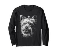 Yorkshire Terrier Cigarette Vintage Yorkshire Blague Meme Manche Longue
