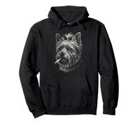 Yorkshire Terrier Cigarette Vintage Yorkshire Blague Meme Sweat à Capuche