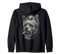 Yorkshire Terrier Cigarette Vintage Yorkshire Blague Meme Sweat à Capuche