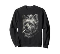 Yorkshire Terrier Cigarette Vintage Yorkshire Blague Meme Sweatshirt