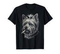 Yorkshire Terrier Cigarette Vintage Yorkshire Blague Meme T-Shirt