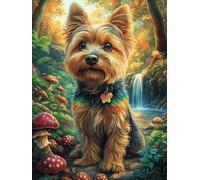 Yorkshire Terrier dans Une Prairie Fleurie 300 Pièces Puzzle Expert Confirmé en Carton Épais sans Déformation Animal Sauvage et Animal de Compagnie Très Difficile Motif Complexe Cadeau Fête des Pères