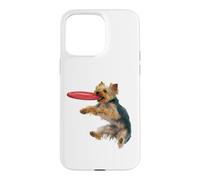 Yorkshire Terrier Fetch Frisbee Attraper Les Amoureux des Chiens Coque pour iPhone 15 Pro Max