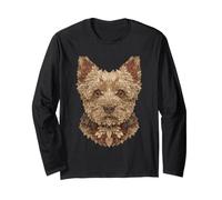Yorkshire Terrier Feuilles d'automne Animal Art Yorkshire Chien Automne Manche Longue