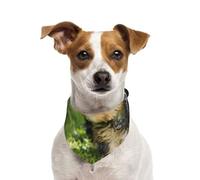 Yorkshire Terrier Green Grass Chiens Mignons,Bandanas pour Chien, écharpe en Coton, Bavoirs réglables pour Animaux de Compagnie,L