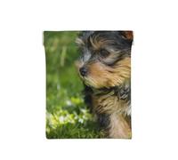 Yorkshire Terrier Herbe Verte Yorkie Chiens Mignons, Sac de Rangement pour Femmes, Portefeuille supérieur à Presser, Petit Porte-Monnaie, Pochette de Changement