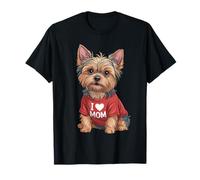Yorkshire Terrier I Love Mom Dog Lover Cute Puppy T-Shirt