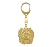 Yorkshire Terrier I - Porte-clés Doré à L’Or Avec Chien, Bijou Pour Sac