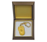 Yorkshire Terrier II - Porte-clés Doré Avec Chien En Boîte Cadeau
