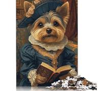 Yorkshire Terrier in Royal Attire Yorkshire Terrier Renaissance Puzzle 1000 Pièces Educa Jouet en Bois Cadeau Unique De l'art De La Décoration Jeu Éducatif Challenge Toy pour Adultes Et Enfants À Pa