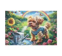 Yorkshire Terrier Jardinier Puzzles 1000 Pièces pour Adultes Educa Moderne Décoration Intérieure Relaxant Famille Jeu De Réflexion Cadeau De Fête 1000 PCS