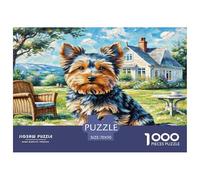 Yorkshire Terrier Jigsaw Puzzles 1000 Pièces pour Les Adultes Puzzles Difficiles Cadeaux pour Adultes 100% Carton Recyclé Décoration De Maison 70x50cm/1000pcs