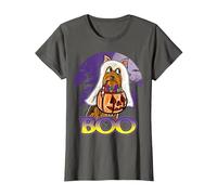 Yorkshire Terrier Joyeux Halloween Costume fantôme T-Shirt, Femme, Asphalte, S