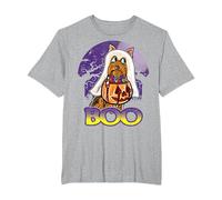Yorkshire Terrier Joyeux Halloween Costume fantôme T-Shirt, Homme Grandes Tailles, Gris Chiné, 2X Tall