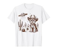 Yorkshire Terrier Lover Yorkshire Mom UFO Wild West Western T-Shirt