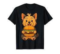 Yorkshire Terrier Manger Un Hamburger T-Shirt