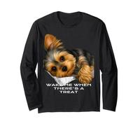 Yorkshire Terrier Meme Sleepy Dog, Yorkshire Funny Treat Time Manche Longue