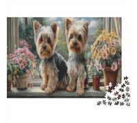 Yorkshire Terrier Puzzle 1000 Pièces avec Assemblage Fluide, Puzzle Adulte Impossible Difficile Très Difficile Défiante pour Une Activité en Famille, Cadeau De Retrait