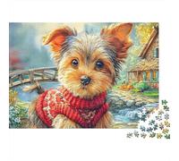 Yorkshire Terrier Puzzle 1000 Pièces - Cadeau Original, Relaxation Mentale, Poster Décoratif, Pièces Épaisses & Solides, 38x26cm/1000pcs