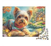 Yorkshire Terrier Puzzle 1000 Pièces - Détente Garantie, Défi Ludique pour Adultes, Déco Artistique, Poster + Cadeau Prêt, 52x38cm/1000pcs