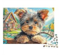 Yorkshire Terrier Puzzle 1000 Pièces - Puzzle Anti-Stress, Découpe Parfaite, Idée Cadeau pour Femmes, Boîte Élégante, 52x38cm/1000pcs