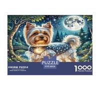 Yorkshire Terrier Puzzles 1000 Pièces Cadeau Unique Jeu Éducatif Défi Jouet À De Qualité Supérieure Peinture Art pour Adultes Et Enfants 38x26cm/1000pcs