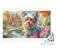 Yorkshire Terrier Puzzles 1000 Pièces Jeu De Défi Jouet Adultes Et Enfants Jeu De Puzzle Jeu Éducatif Détente Cadeau Décoration Maison 38x26cm/1000pcs