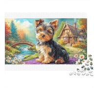 Yorkshire Terrier Puzzles 1000 Pièces Jeu De Défi Jouet Adultes Et Plus De 12 Ans Puzzle Plaisir De Famille Défi Éducatif Développement Mental Cadeau Décoration Maison 52x38cm/1000pcs
