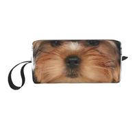 Yorkshire Terrier se Trouve sur Blanc, Trousse de Maquillage Trousse à cosmétiques Trousse de Toilette de Voyage Portable Pochette de Maquillage