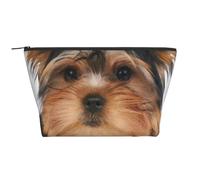 Yorkshire Terrier se Trouve sur Blanc, Trousse de Toilette Trousse de Maquillage Sac à cosmétiques Trousse de Toilette de Voyage Portable