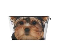 Yorkshire Terrier se Trouve sur Blanc, Trousse de Toilette Trousse de Maquillage Sac à cosmétiques Trousse de Toilette de Voyage Portable