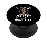 Yorkshire Terrier Yorkie Rocking The Dog Mom and Aunt Life PopSockets PopGrip Adhésif