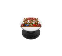 Yorkshire Terrier Yorkie Santa's Workshop Toys North Pole PopSockets PopGrip Adhésif